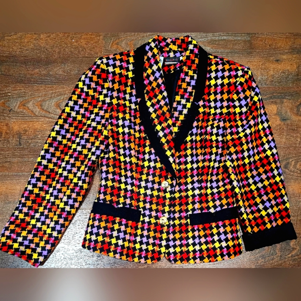 Simon Chang Houndstooth Blazer
